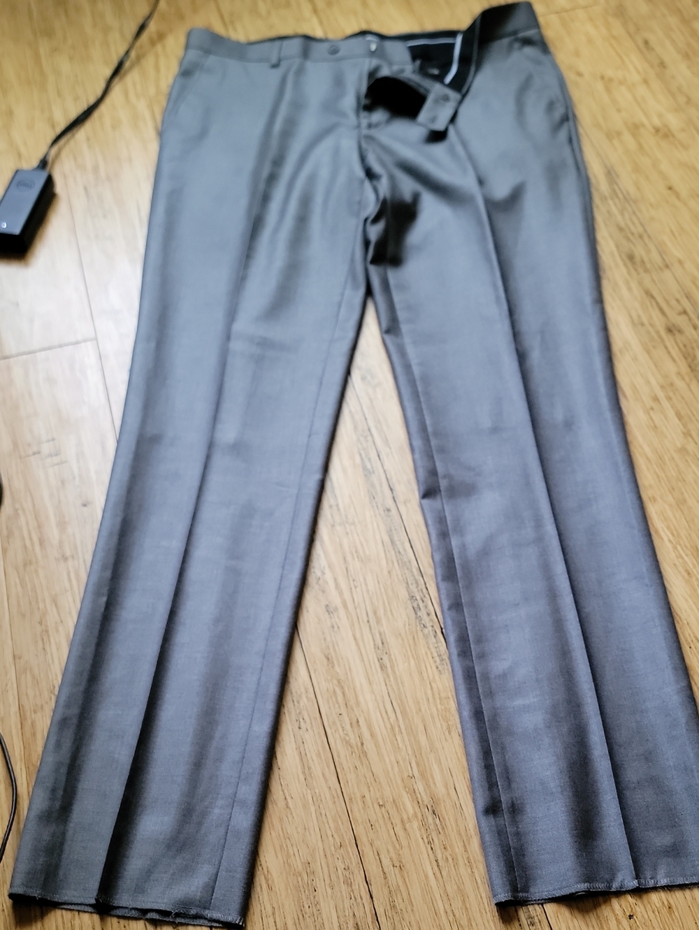 Men's Dress Pants in Gray - Classic Flat Front